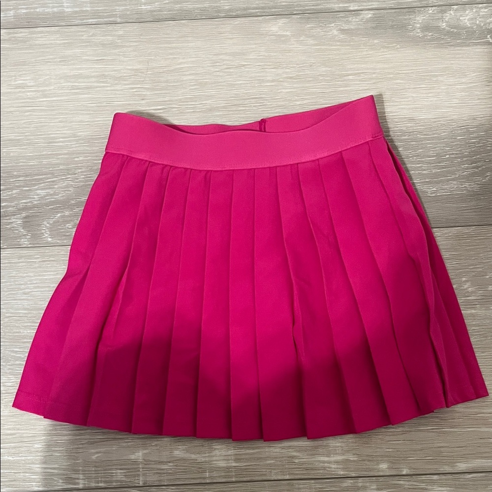 Vibrant pleated Pink Mini Skirt